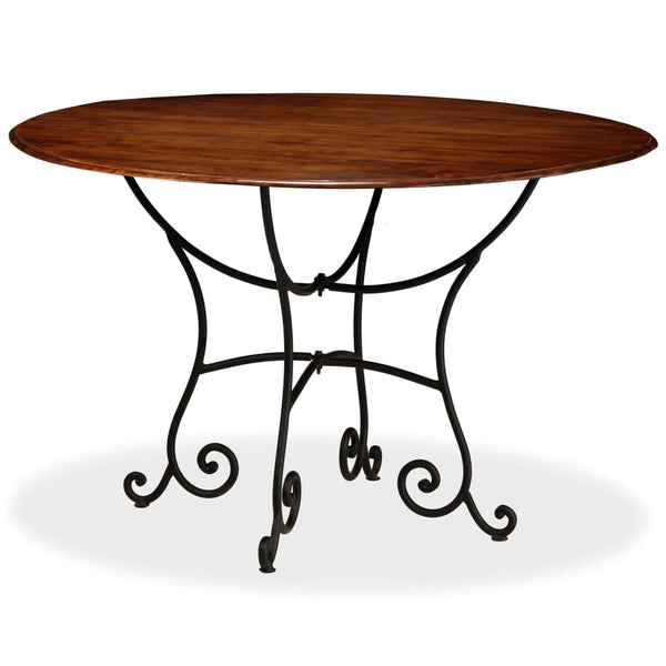 vidaXL Solid Wood Dining Table with Honey Finish 120x76 cm