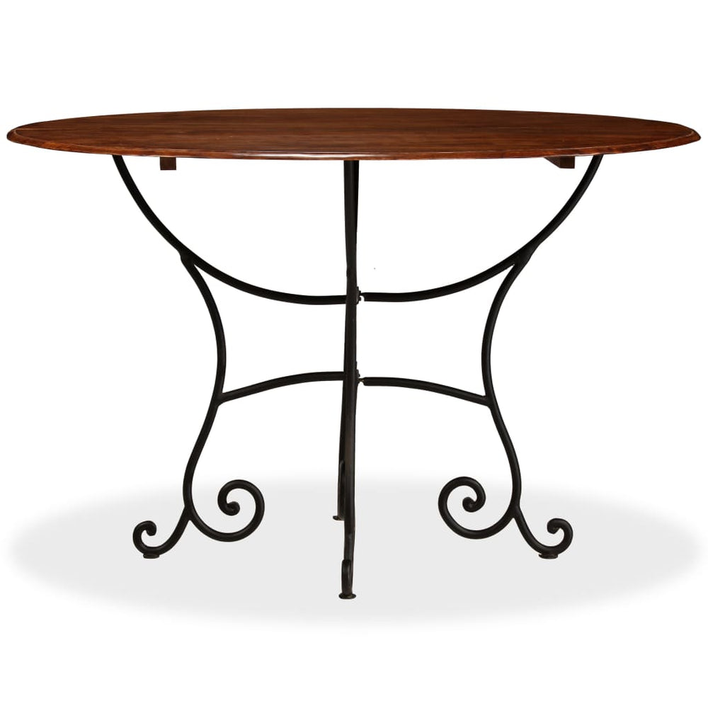 vidaXL Solid Wood Dining Table with Honey Finish 120x76 cm