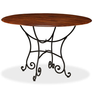 vidaXL Solid Wood Dining Table with Honey Finish 120x76 cm