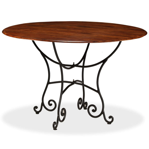 vidaXL Solid Wood Dining Table with Honey Finish 120x76 cm