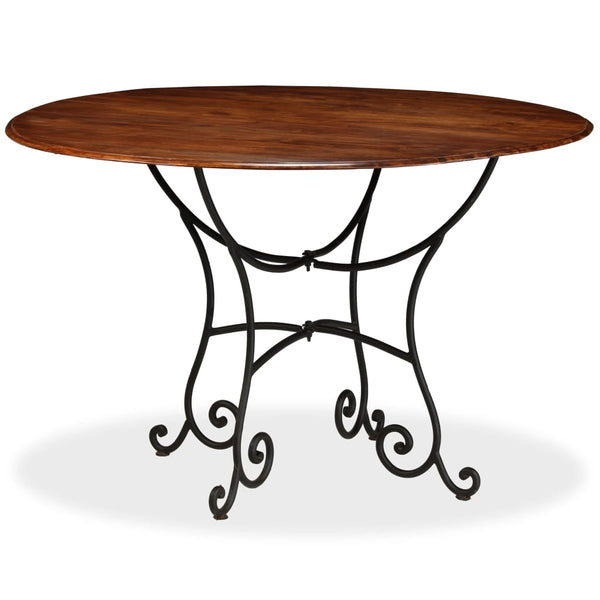 vidaXL Solid Wood Dining Table with Honey Finish 120x76 cm