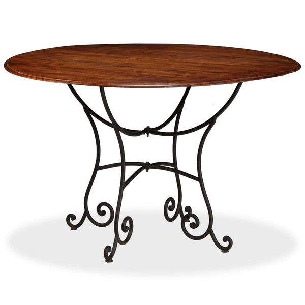 vidaXL Solid Wood Dining Table with Honey Finish 120x76 cm