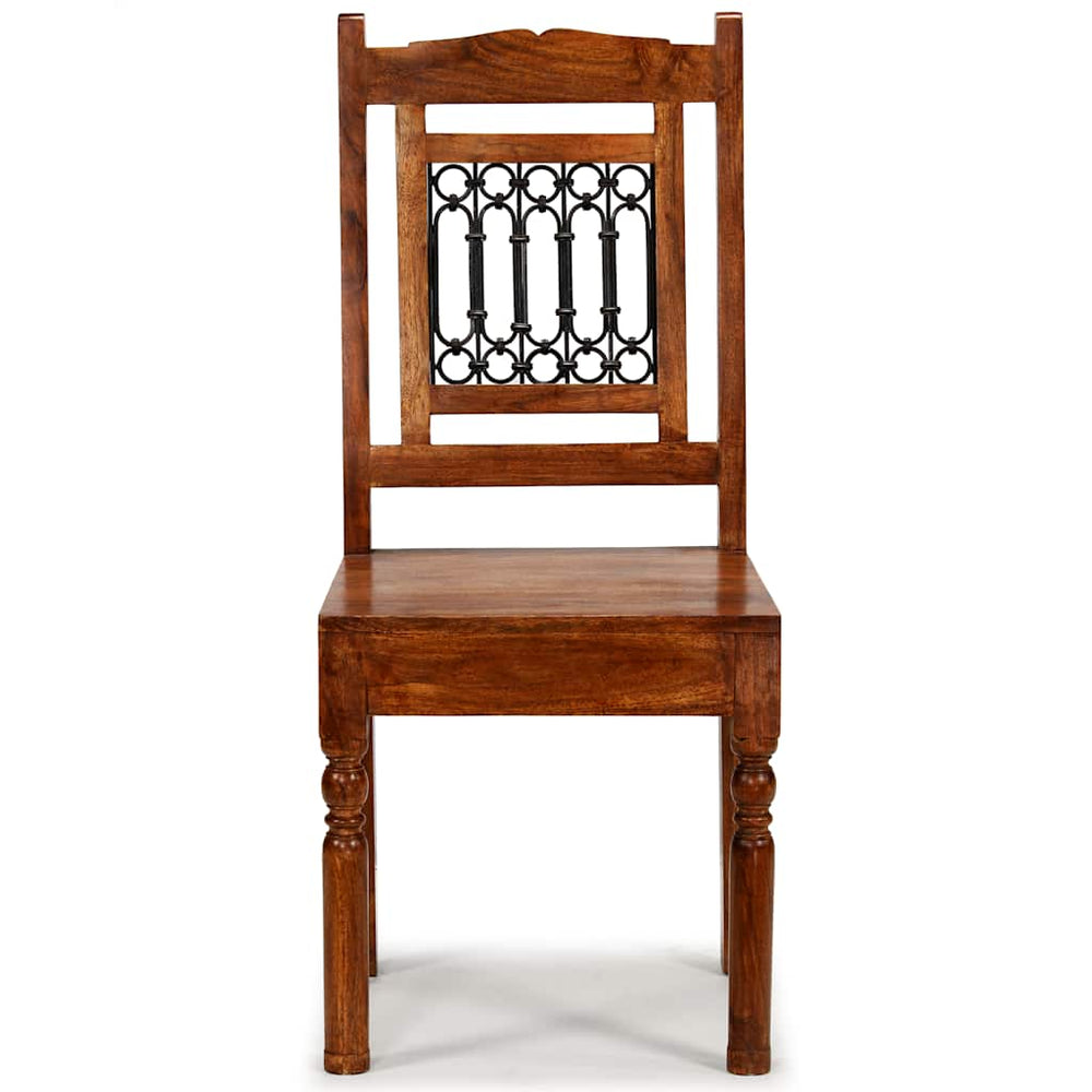 vidaXL Dining Chairs 2 pcs Solid Wood with Honey Finish