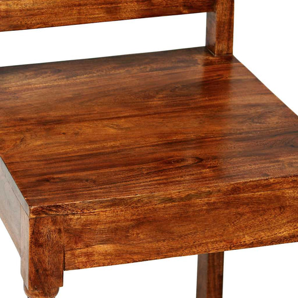 vidaXL Dining Chairs 2 pcs Solid Wood with Honey Finish
