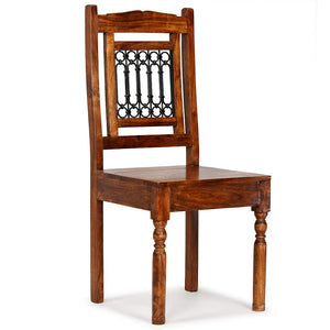 vidaXL Dining Chairs 2 pcs Solid Wood with Honey Finish