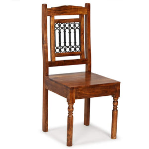 vidaXL Dining Chairs 2 pcs Solid Wood with Honey Finish