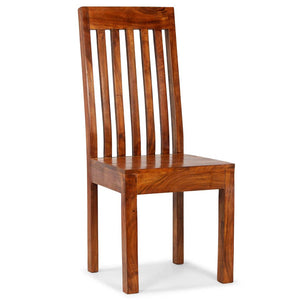 vidaXL Dining Chairs 2 pcs Solid Wood with Honey Finish
