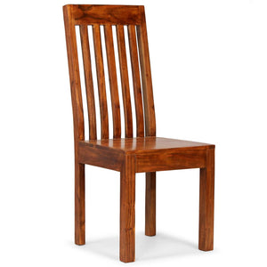 vidaXL Dining Chairs 2 pcs Solid Wood with Honey Finish