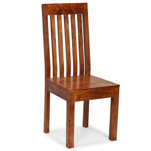 vidaXL Dining Chairs 2 pcs Solid Wood with Honey Finish