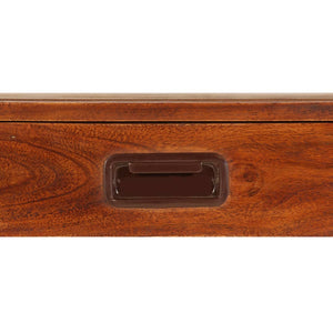 vidaXL Solid Wood Desk with Honey Finish 110x50x76 cm