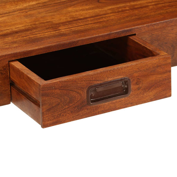 vidaXL Solid Wood Desk with Honey Finish 110x50x76 cm