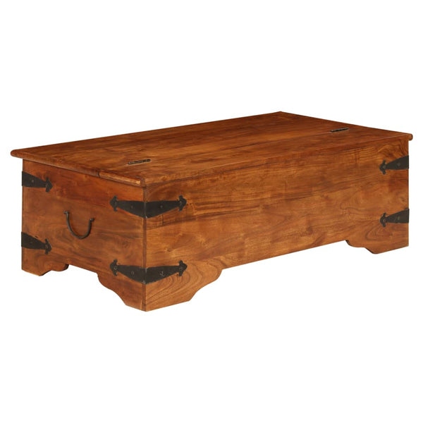 vidaXL Coffee Table Solid Wood with Honey Finish 110x55x35 cm