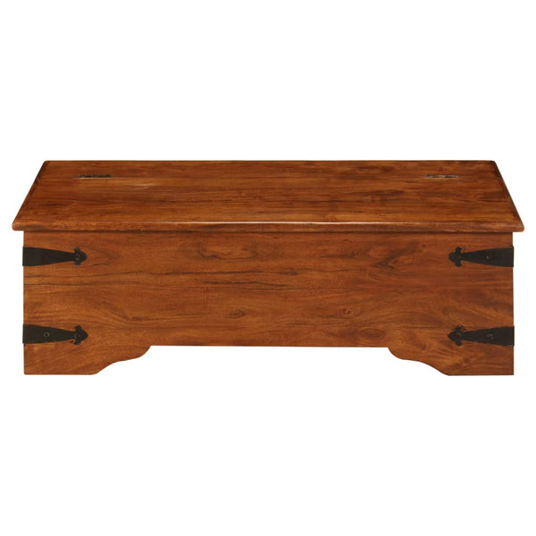 vidaXL Coffee Table Solid Wood with Honey Finish 110x55x35 cm