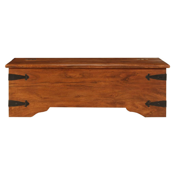 vidaXL Coffee Table Solid Wood with Honey Finish 110x55x35 cm