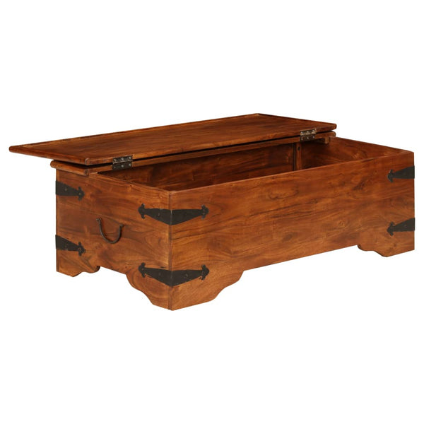 vidaXL Coffee Table Solid Wood with Honey Finish 110x55x35 cm