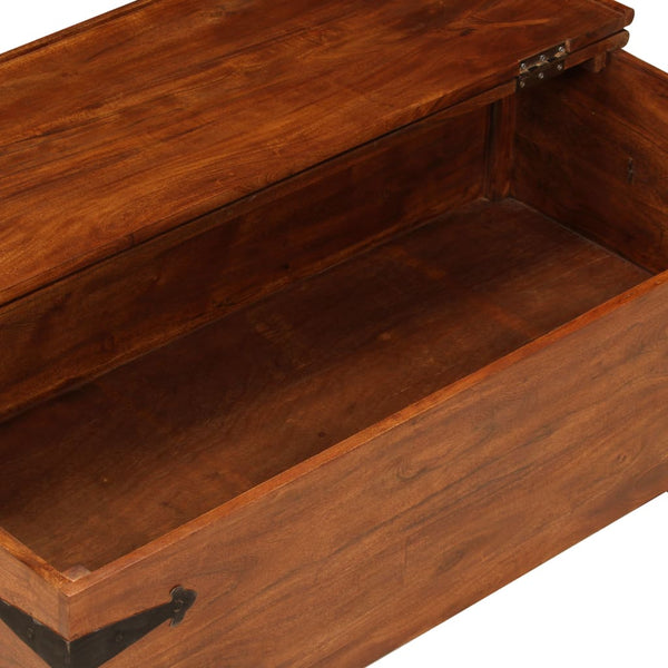 vidaXL Coffee Table Solid Wood with Honey Finish 110x55x35 cm