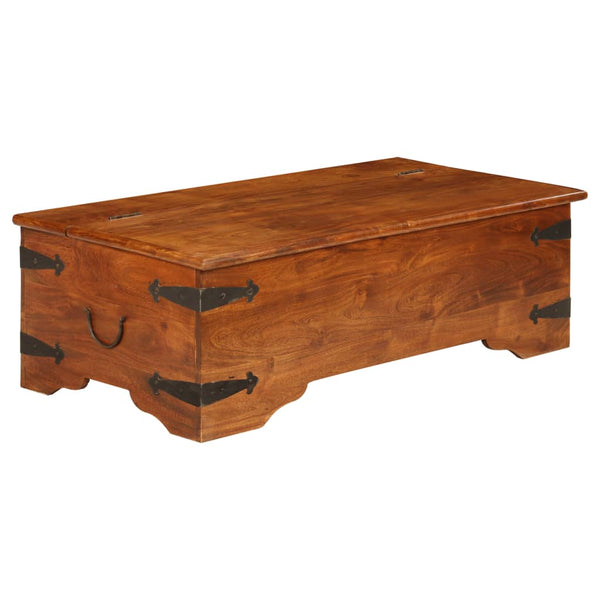 vidaXL Coffee Table Solid Wood with Honey Finish 110x55x35 cm