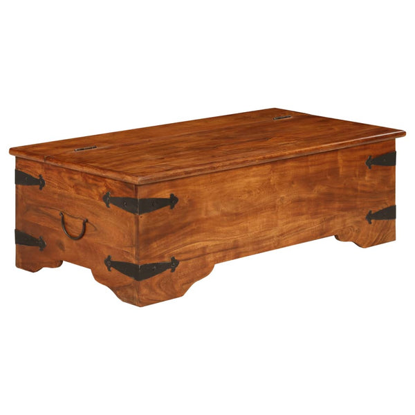 vidaXL Coffee Table Solid Wood with Honey Finish 110x55x35 cm