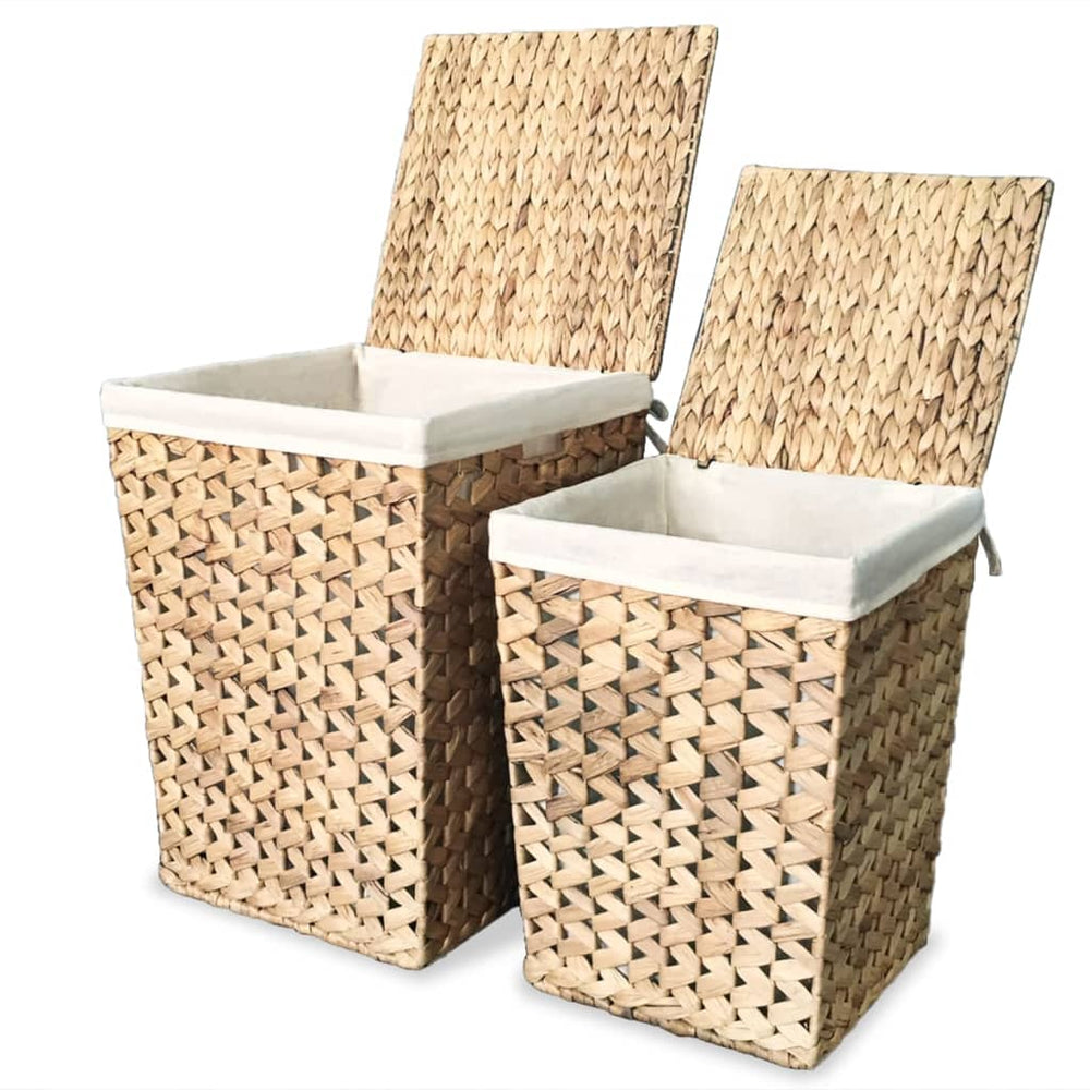vidaXL Laundry Basket Set 2 pcs Water Hyacinth