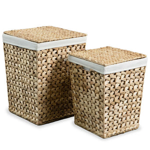 vidaXL Laundry Basket Set 2 pcs Water Hyacinth