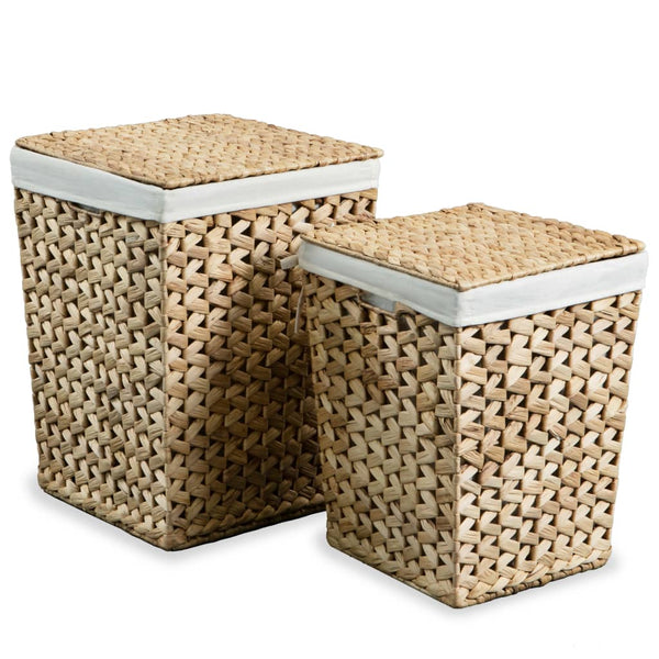 vidaXL Laundry Basket Set 2 pcs Water Hyacinth