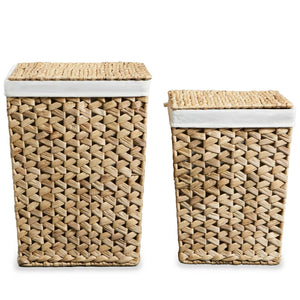 vidaXL Laundry Basket Set 2 pcs Water Hyacinth