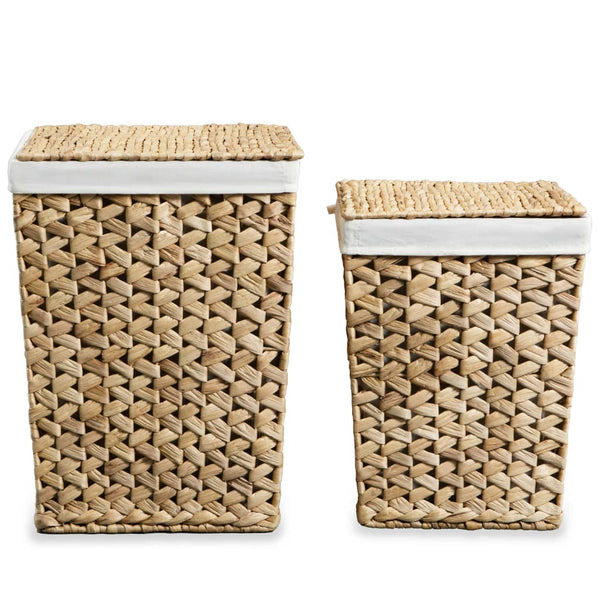 vidaXL Laundry Basket Set 2 pcs Water Hyacinth