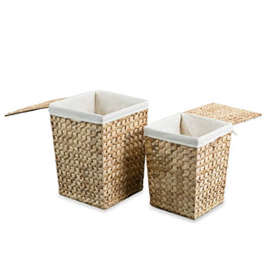 vidaXL Laundry Basket Set 2 pcs Water Hyacinth