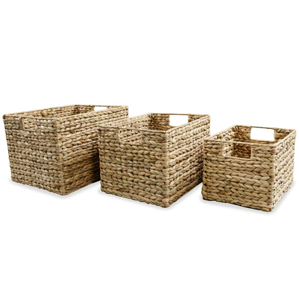 vidaXL Storage Basket Set 3 pcs Water Hyacinth