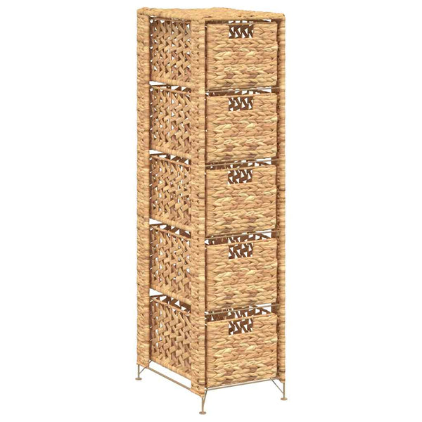 vidaXL 5-Basket Storage Rack 25.5x37x100 cm Water Hyacinth