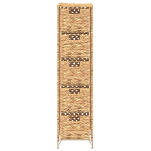 vidaXL 5-Basket Storage Rack 25.5x37x100 cm Water Hyacinth