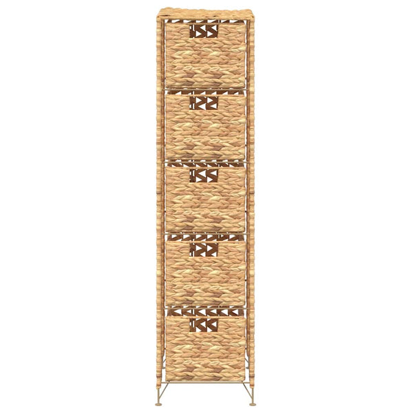 vidaXL 5-Basket Storage Rack 25.5x37x100 cm Water Hyacinth