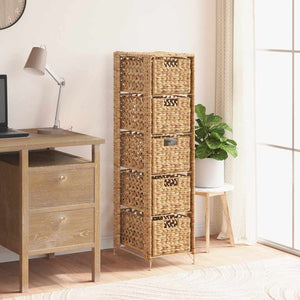 vidaXL 5-Basket Storage Rack 25.5x37x100 cm Water Hyacinth