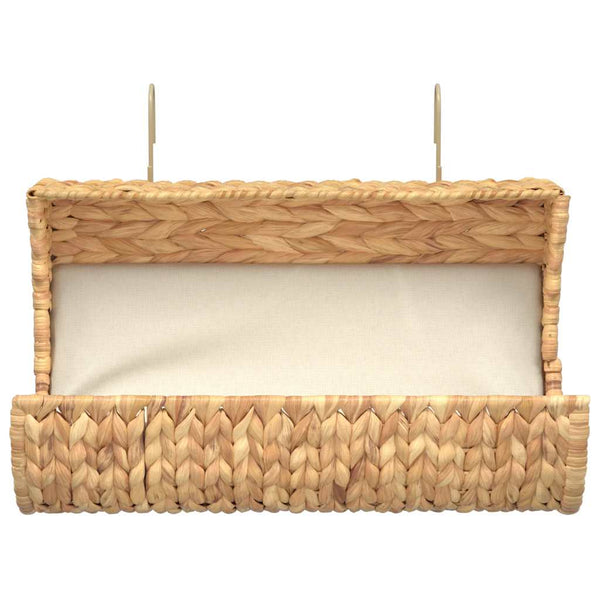 vidaXL Cat Bed with Cushion Water Hyacinth 37 x 20 x 20 cm