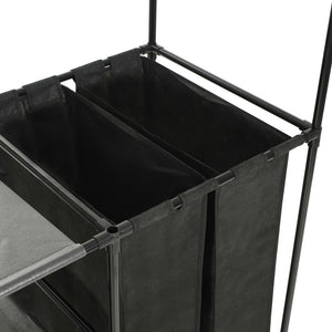 vidaXL Clothes Rack Steel and Non-Woven Fabric 87x44x158 cm Black