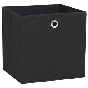 vidaXL Storage Boxes 4 pcs Non-Woven Fabric 32x32x32 cm Black