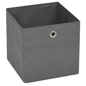 vidaXL Storage Boxes 4 pcs Non-woven fabric 32x32x32 cm Grey