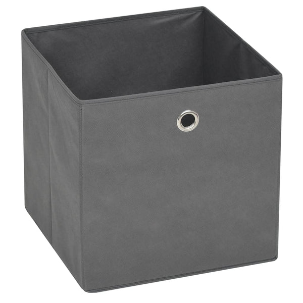 vidaXL Storage Boxes 4 pcs Non-woven fabric 32x32x32 cm Grey