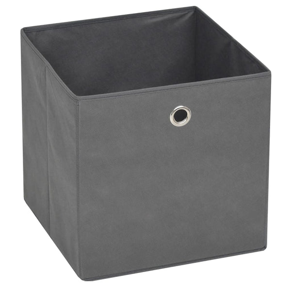 vidaXL Storage Boxes 10 pcs Non-Woven Fabric 32 x 32 x 32 cm Grey