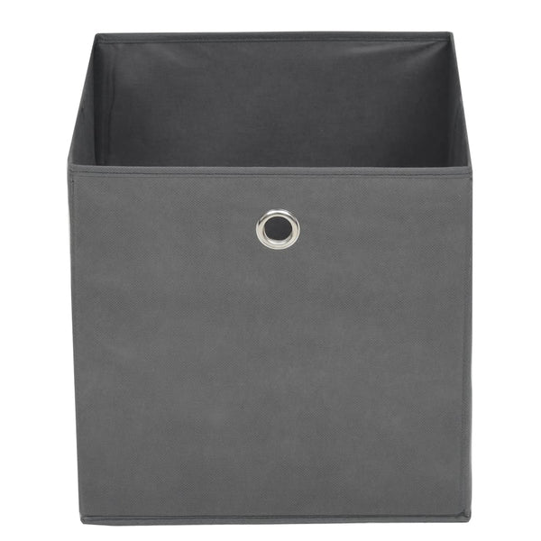 vidaXL Storage Boxes 10 pcs Non-Woven Fabric 32 x 32 x 32 cm Grey