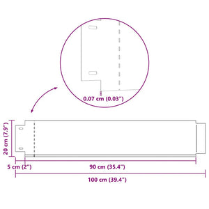 vidaXL Lawn Edging 10 pcs. Galvanized Steel 100 x 20 cm