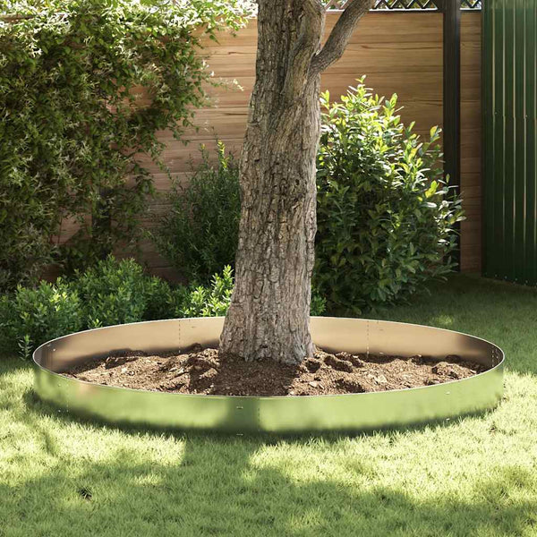 vidaXL Lawn Edging 10 pcs. Galvanized Steel 100 x 20 cm