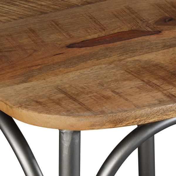 vidaXL Dining Chairs 6 pcs. Solid Mango Wood and Steel Cross Back