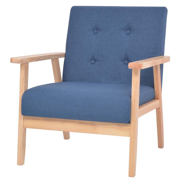 vidaXL 2-Piece Sofa Set Fabric Blue