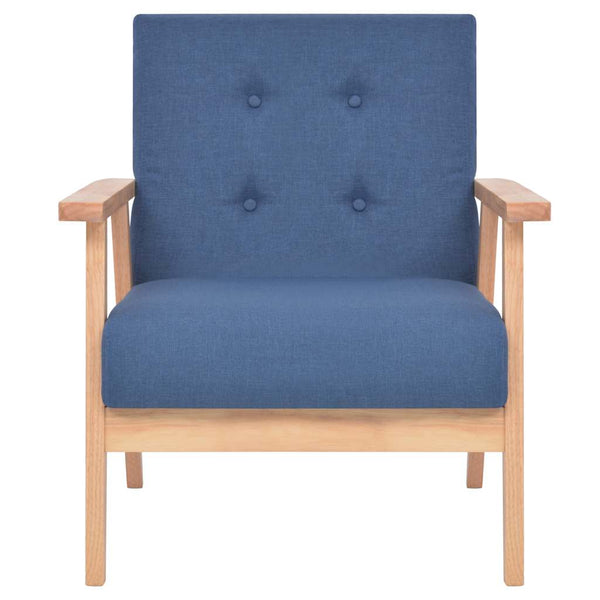 vidaXL 2-Piece Sofa Set Fabric Blue