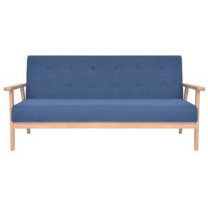 vidaXL 2-piece Sofa Set Fabric Blue