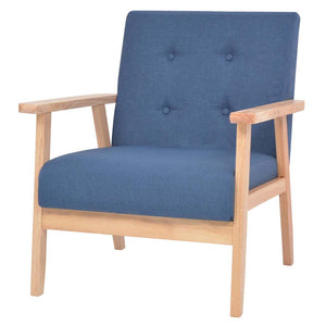 vidaXL 2-piece Sofa Set Fabric Blue