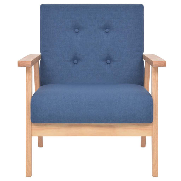 vidaXL 2-piece Sofa Set Fabric Blue