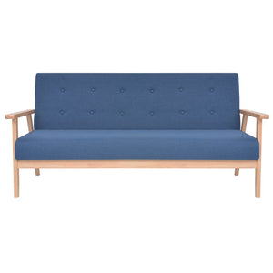vidaXL 2-Piece Sofa Set Fabric Blue