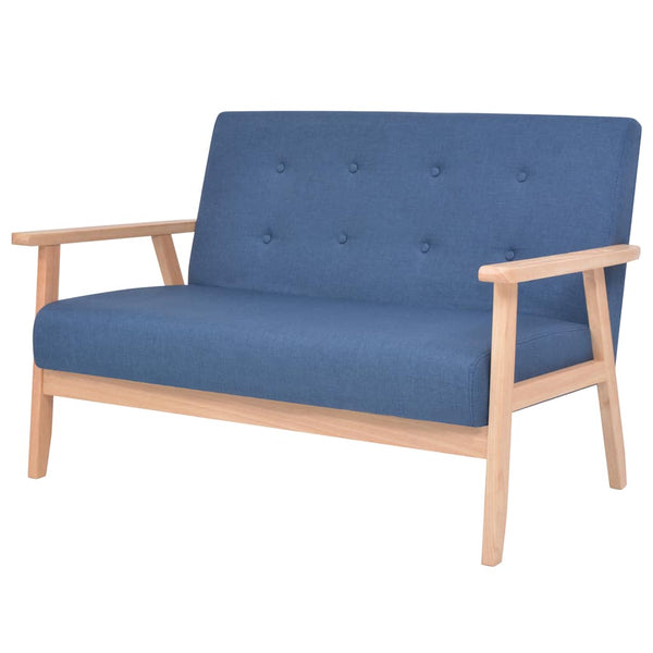 vidaXL 2-Piece Sofa Set Fabric Blue